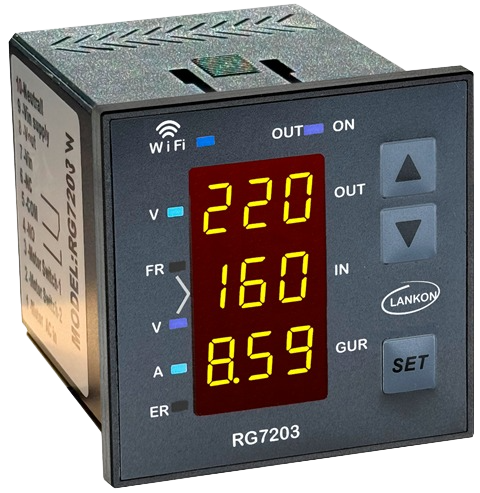 Wi-Fi Destekli Servo Regülatör Kontrol Kartı RG7203W, ön panel